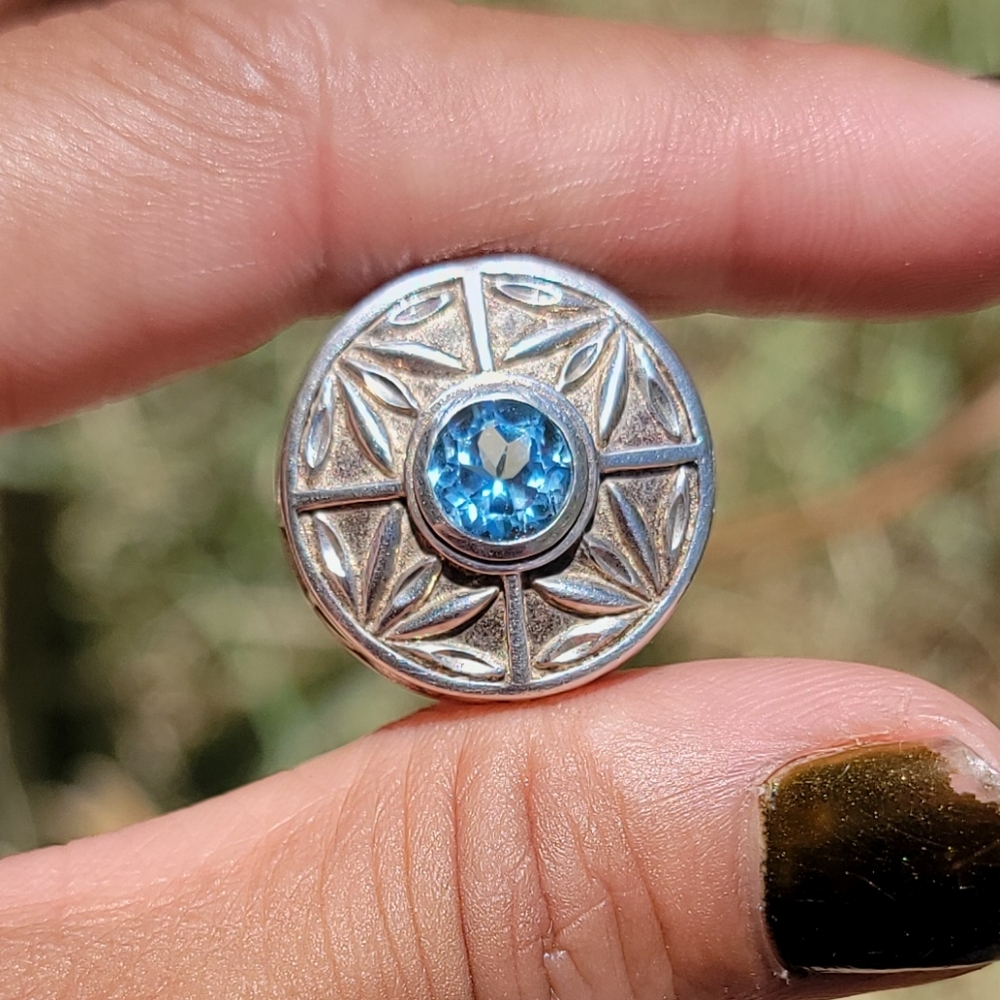 Exquisite Designer Solid 925 Sterling Silver Blue… - image 2